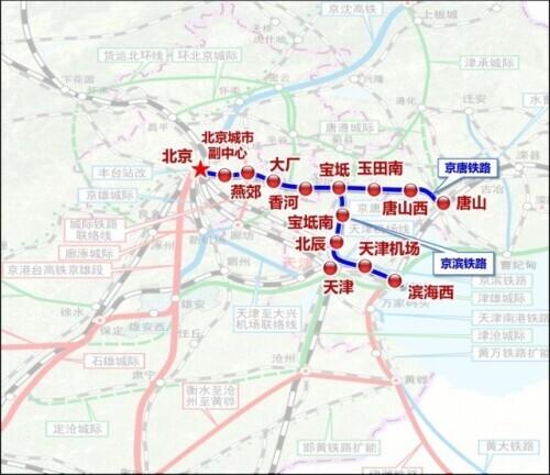 京唐高铁最新线路图