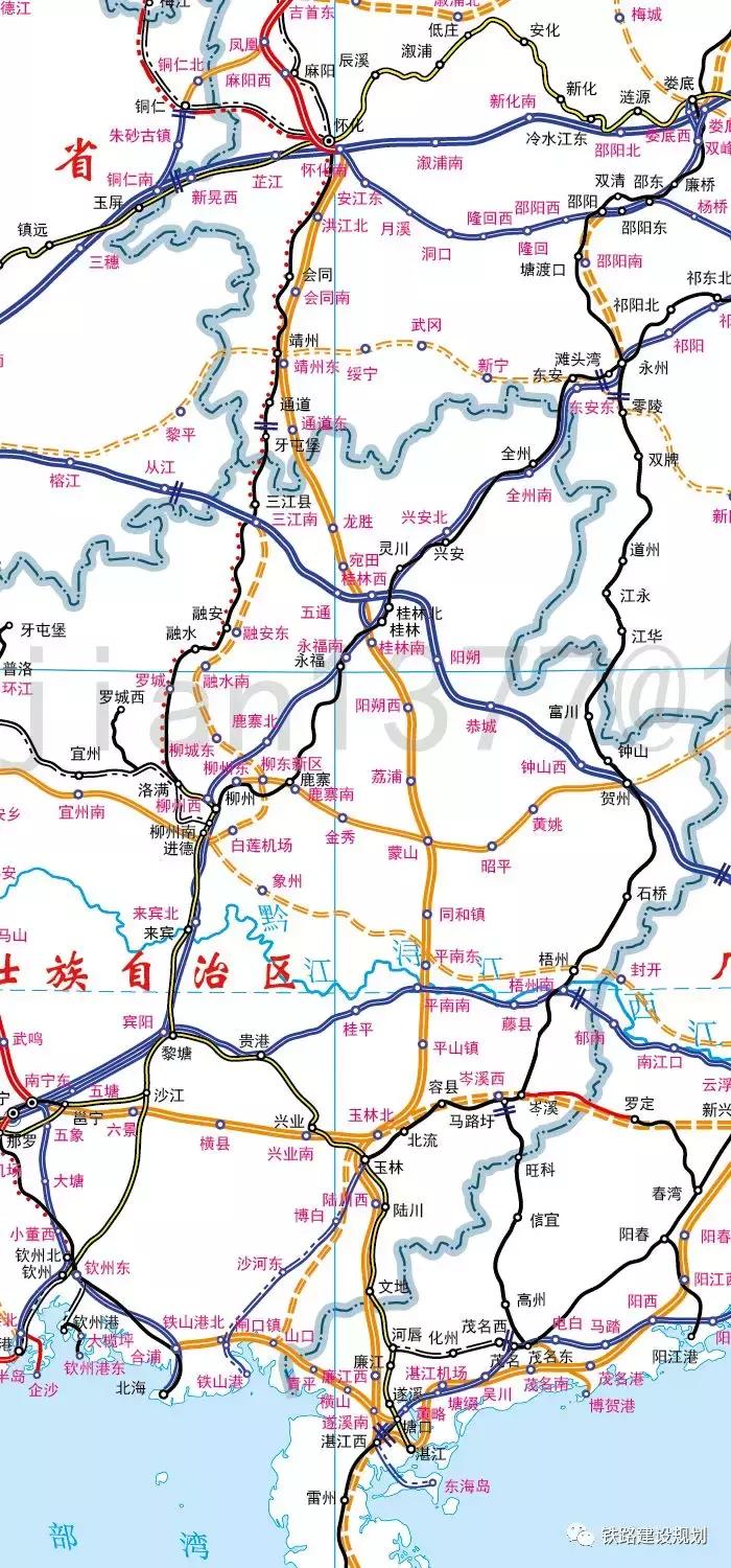 怀桂高铁最新线路图