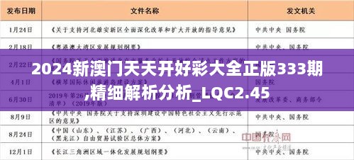 新澳天天彩正版资料，全面释义解释落实